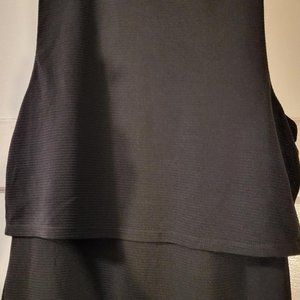 "ONE HEART CLOTHING" THINLY RIBBED POLY-KNIT LITTLE BLACK DRESS - SIZE L(M FIT)